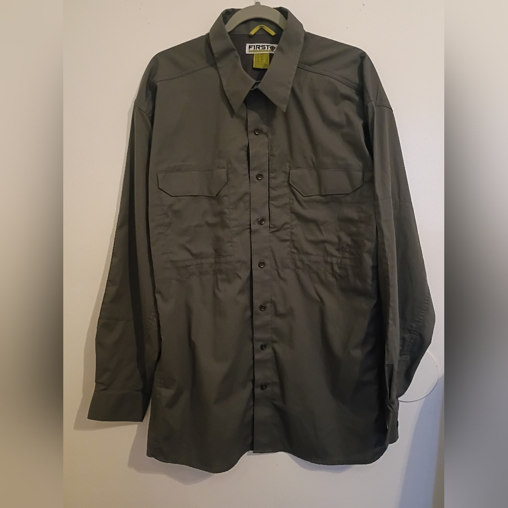 First‎ Tactical Men's Dark Gray Button-Down Shirt Sz XL